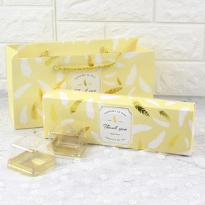 Bunte neue Designs Basis und Deckel Danke Macaron Cupcake Schokoladen papier Food Box mit Taschen - Product Image 5