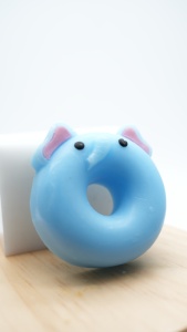 Nhỏ Con Voi Phim Hoạt Hình Donut Handmade Xà Phòng Màu Xanh Quyến Rũ Xà Phòng Vòng Chống Vi Khuẩn Xà Phòng Cho Nhà & Trở Lại Trường Học - Product Image 2