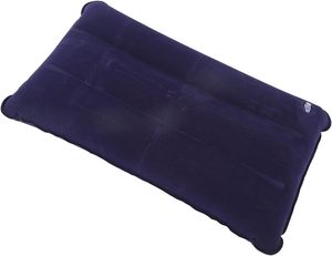 Almohada de Viaje Inflable Rectangular con Superficie Aterciopelada para Camping, Avión y Playa - Product Image 4