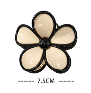 Pince à cheveux coréenne élégante et raffinée avec motif floral, en résine plastique PC, nouveau design pour jeunes filles - Product Image 3