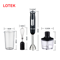 Mixeur plongeant électrique domestique à vitesse variable et commande par bouton-poussoir