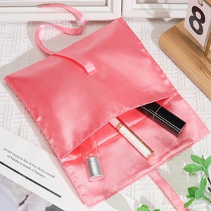 Reusable Custom Logo Printed Luxury Silk Handbag Shoes Boots Dust Storage Bag Promotion Satin Hair <b>Extension</b> Bag - Product Image 4