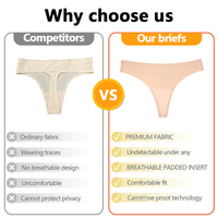 JOGOGO Venta al por mayor Bragas invisibles sin costuras personalizables para mujer OEM Nylon Spandex Tanga con cobertura para cameltoe