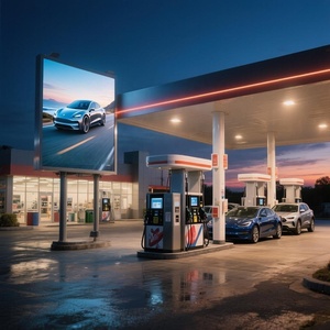 Écran LED fixe extérieur Jode en aluminium, solution à faible consommation énergétique et faible coût d'exploitation pour la publicité 24h/24 et 7j/<span class=keywords><strong>7</strong></span> dans <span class=keywords><strong>les</strong></span> stations-service - Product Image 1