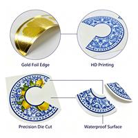 Étiquettes autocollantes personnalisées de style chinois pour petits flacons cosmétiques - Imperméables et résistantes aux UV pour l'image de marque