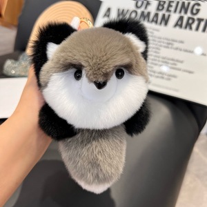 <span class=keywords><strong>Porte</strong></span>-clés en Fourrure de Lapin Rex Mignon Créatif Usine de Renard <span class=keywords><strong>Blanc</strong></span> en Peluche <span class=keywords><strong>Pompon</strong></span> <span class=keywords><strong>Porte</strong></span>-clés Mignon Kawaii Jouet en Peluche Animal Doux - Product Image 4