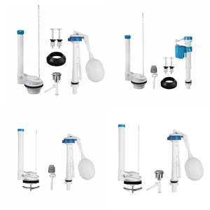 Kit de réparation de réservoir de toilettes traditionnel, mécanisme de <span class=keywords><strong>chasse</strong></span> <span class=keywords><strong>d</strong></span>'<span class=keywords><strong>eau</strong></span> à levier avec robinet de remplissage à boule et valve de <span class=keywords><strong>chasse</strong></span> à chaîne - Product Image 1