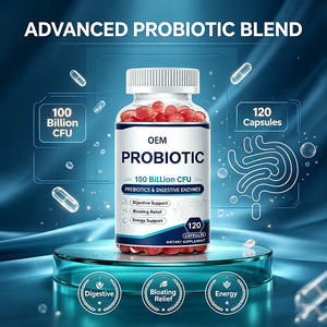 Probiotique 100 Milliards d'UFC avec Prébiotiques et <span class=keywords><strong>Enzymes</strong></span> <span class=keywords><strong>Digestives</strong></span> 120 Capsules Complément OEM pour les <span class=keywords><strong>Ballonnements</strong></span> Digestifs - Product Image 4