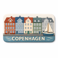 Imán de Resina para Refrigerador WeiVista, Recuerdo de la Casa del Canal de Copenhague, Regalo Personalizado al por Mayor para Tiendas de Viajes Nórdicos