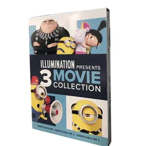 Illumination Mempersembahkan 3 Koleksi Film 3Disc Beli Baru Tiongkok Gratis Pengiriman Set Kotak DVD Pabrik Cetak Duplikasi Disk Film