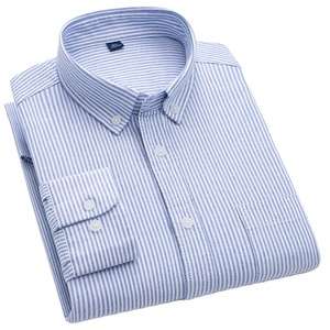 HS-221 2024 nuova camicia primavera Oxford a maniche lunghe da <span class=keywords><strong>uomo</strong></span> ampia camicia coreana alla moda bella e Casual a quadri tinta unita - Product Image 2