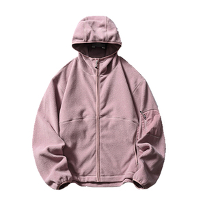 Customizable Fleece Hoodie Men's Autumn <b>Winter</b> Cotton Jacket Outdoor Sports Solid Color Loose <b>Hooded</b> Turtleneck Warm <b>Coat</b> - Product Image 6
