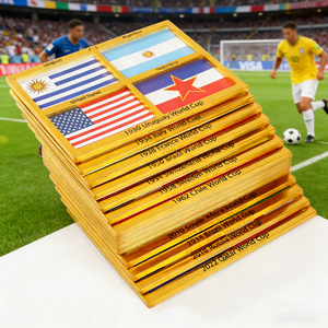 Cadre de tableau de scores des matchs de la Final Four de football 1930-<span class=keywords><strong>2022</strong></span> Coupe du monde de football en PET/papier durable personnalisable pour la décoration de la maison - Product Image 1