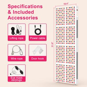 Bonliter 2400W pannello di terapia della luce rossa Dual chip 480 pz led per alleviare il dolore a casa uso SPA Sauna 630/660/810/830/850nm - Product Image 6