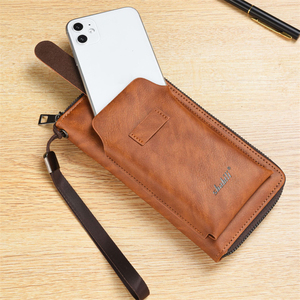 2024 Hot Sale High-Capacity Zipper Phone Bag <strong>Pu</strong> <strong>Leather</strong> Men's Business Hand Clutch Long Wallet - Product Image 4