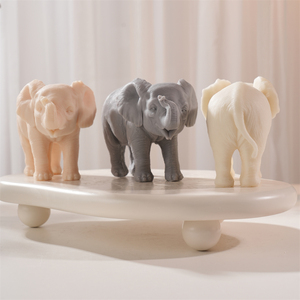Molde de Silicona para Velas con Forma de Elefante Caminando, Molde de Cera de Soja con Forma de Animal, Decoración para el Hogar, Jardín y Mesa - Product Image 1