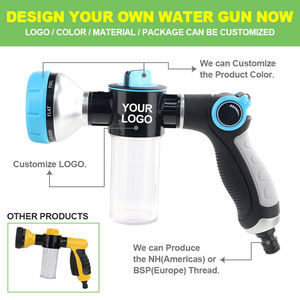 SUNSHINE Buse de pulvérisation 8-en-1 <span class=keywords><strong>pour</strong></span> tuyau d'arrosage avec réservoir de <span class=keywords><strong>mousse</strong></span>, pulvérisateur à une touche <span class=keywords><strong>pour</strong></span> lavage de voiture, douche <span class=keywords><strong>pour</strong></span> animaux et nettoyage, OEM ODM - Product Image 2