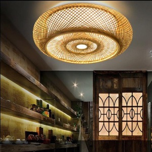Bamboo Ceiling Light Led Three <b>Headed</b> Chandelier For Home Living Room Bedroom Zen <b>Style</b> Nordic Minimalist Design - Product Image 3