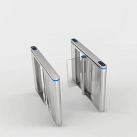 Barrière pivotante de contrôle d'accès pour immeuble de bureaux, RFID, code QR, empreinte digitale, tourniquet vertical électronique, moteur sans balais, acier inoxydable