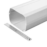 160*120mm/6 "15 hp ou plus conduit Flexible professionnel décoratif câble goulotte Lineset couverture climatiseur conduit