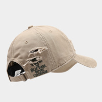Gorra de Béisbol Ajustable de 6 Paneles, Estilo Retro, Desgastada, Unisex, de Moda Urbana, de Algodón, para las Cuatro Estaciones