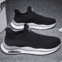 Baskets à enfiler pour hommes, chaussures décontractées confortables à semelle souple et respirante, tendance printemps