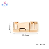 Boucle à dégagement rapide latérale doublement réglable en zinc de 38 mm de qualité supérieure, pièces de sac spéciales haut de gamme