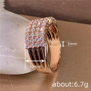 Elegante Anello di Fidanzamento Geometrico per Donne, Gioiello da Dito Scintillante e alla Moda - Product Image 4