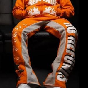 Ensemble de sweat à capuche zippé pour homme en molleton français de haute qualité avec logo de marque imprimé à l'écran - Product Image 5