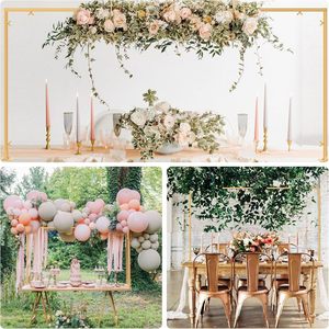 <span class=keywords><strong>Arche</strong></span> de mariage carrée dorée, support de table robuste et réglable pour événements, cérémonies, fêtes, et décoration de photomaton - Product Image 5