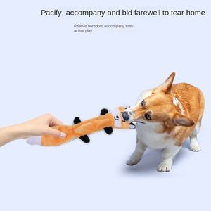 Pet malzemeleri gıcırtılı hayvan peluş çiğnemek oyuncak çevre dostu interaktif Bite dayanıklı Molar köpek oyuncak deniz ürünleri balık lezzet - Product Image 3