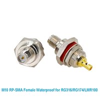 Connecteur de prise de montage femelle SMA pour fil de câble RG174 RG316 LMR100 pour M10 M12 M16 étanche