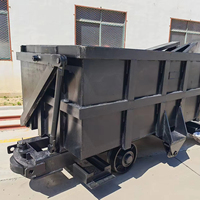 Chariot minier à benne latérale robuste YCC4-7 à rail courbé avec une qualité standard Q235A de 10 mm pour l'industrie minière