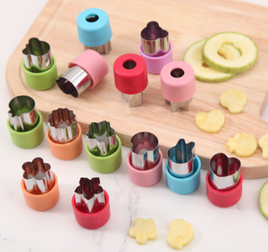 Ensemble de 9 emporte-pièces pour fruits et légumes - Moule à mini-tartelettes, biscuits et gâteaux en acier inoxydable avec poignée de sécurité pour le déjeuner des enfants - Product Image 4