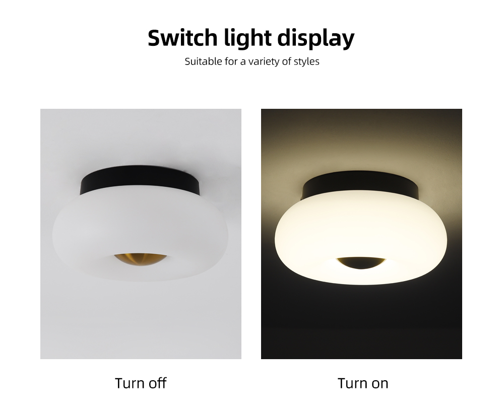 Modern Popular 3 Color changeable Round Led Ceiling Light 12w 24w PE Lamp For North Europe