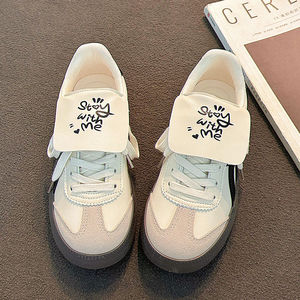 2024 été nouveau Style blanc femmes baskets décontractées polyvalent rétro allemand chaussures d'entraînement Niche pas de coup Style rétro - Product Image 5