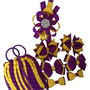 Set di Fiocchi per Capelli all'Ingrosso per il Ritorno <span class=keywords><strong>a</strong></span> Scuola, Fiocchi Korker per Uniformi Scolastiche, Fermagli e Fasce per Capelli per Bambini, Abbinabili alle Uniformi - Product Image 1