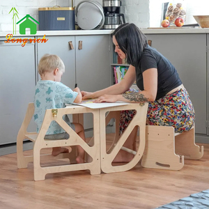 Tour d'apprentissage Montessori <span class=keywords><strong>pour</strong></span> tout-petits avec <span class=keywords><strong>chaise</strong></span> d'alimentation <span class=keywords><strong>Chaise</strong></span> <span class=keywords><strong>haute</strong></span> <span class=keywords><strong>chaise</strong></span> <span class=keywords><strong>de</strong></span> <span class=keywords><strong>table</strong></span> pliable avec tableau noir - Product Image 6