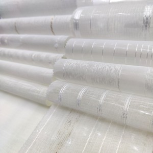 Bomar GS1101-3 Hot Bán Chất Lượng Cao Jacquard Poly-Linen Cái Nhìn Voile Leda Vải Bóng Râm Tự Nhiên <span class=keywords><strong>Sheer</strong></span> Rèm Vải Phòng Khách - Product Image 2