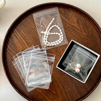 Sacs de rangement pour bijoux en PVC transparent Shengcan, 100 pièces par paquet, pochettes transparentes pour bagues, boucles d'oreilles, bracelets, colliers