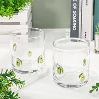 Verres à jus/vin/cocktail OrtusHome Olive Icon, robustes, en verre, 500 ml, transparents, sans pied, lavables au lave-vaisselle, emballage personnalisé, pour la maison