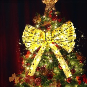Baru dekorasi pohon Natal pita lampu pernikahan ulang tahun keluarga pesta Festival sutra pita Natal peri lampu baja - Product Image 5