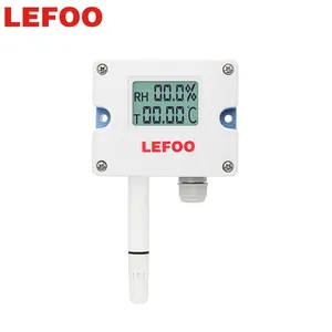 Lefoo sensor de temperatura e umidade, montagem na parede sensor inteligente de temperatura e umidade rs 485, transmissor de temperatura e sensor de umidade