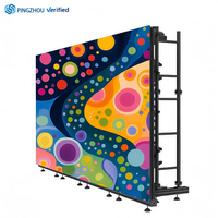 Pantallas LED Circulares Negras para Interiores P1.9 P2.6, Paneles de Video Wall LED Flexibles e Inteligentes para Eventos