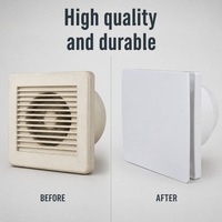 Ventilateur d'extraction de salle de bain à haut débit d'air de 6 pouces, silencieux, avec clapet anti-retour, qualité commerciale et domestique pour hôtels et appartements