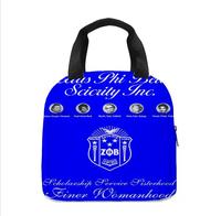 Toptan Zeta Phi Beta kadın öğle yemeği çantası Sorority Paraphernalia hediyeler kullanımlık ofis işleri için yemek taşıma çantası piknik yürüyüş