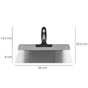 Spatola in acciaio 380 mm. Maniglia in TPR - Product Image 2