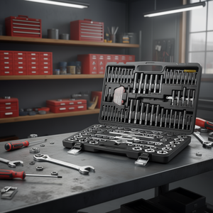 Jeu de tarauds et filières 116 pièces métriques et SAE en acier au carbone avec revêtement PVD, outils de filetage à gauche, kit d'usinage - Product Image 2