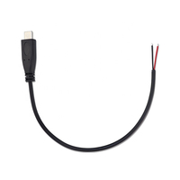 Kabel Pigtail Tipe C dengan Ujung Terbuka, Kabel USB Tipe C Male Female 2 Core 4 Core yang Sudah Dilepas Isinya, Dapat Disesuaikan