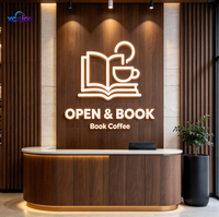 Enseigne LED 3D personnalisée avec logo, télécommande, alimentation secteur, rétroéclairée, pour devanture de magasin, centre commercial, salon de beauté, hôtel, décoration murale